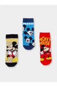 Mickey Mouse Lisanslı Erkek Çocuk 3 Çift Soket Çorap 20500 - 1