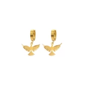 Çelik Sallantılı Küpe Altın Kaplama Anka Kuşu Model UNK-798 thumbnail 1