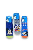 Mickey Mouse Lisanslı Erkek Çocuk 3 Çift Havlu Soket Çorap 21555 - 3