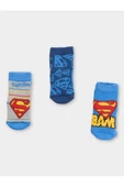 Superman Lisanslı Erkek Bebek 3 Çift Havlu Soket Çorap 20520 - 1
