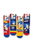 Sonic Lisanslı Erkek Çocuk 4 Çift Soket Çorap 22596 thumbnail 3