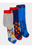 Superman Lisanslı Erkek Bebek 3 Adet Külotlu Çorap 19161 - 1