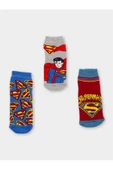 Superman Lisanslı Erkek Çocuk 3 Çift Havlu Soket Çorap 20511 - 1