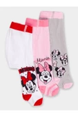 Minnie Mouse Disney Minnie Mouse Lisanslı Kız Bebek 3 Adet Külotlu Çorap 19035 - 1