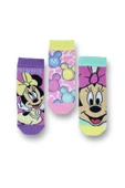 Minnie Mouse Lisanslı Kız Çocuk 3 Çift Soket Çorap 21552 - 1