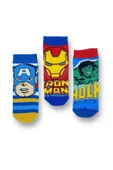 Marvel Avengers Lisanslı Erkek Çocuk 3 Çift Soket Çorap 22603 - 1