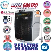 LİGHT GASTRLİGHT GASTRO PLUS SİYAH BEYAZ POMPALI 12 LİTRE 7 FİLTRE 14 AŞAMA SU ARITMA CİHAZI thumbnail 1
