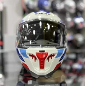 Sway 865 Titan Full Face Güneş Gözlüklü Kapalı Motosiklet Kaskı XL Beden White Blue Red thumbnail 7