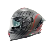 Sway 865 Space Full Face Güneş Gözlüklü Kapalı Motosiklet Kaskı XL Beden Black Red thumbnail 8