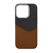 Iphone 12 Pro Elega Deri Kılıf - Kahverengi Kahverengi - 1