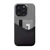 Iphone 15 Pro Elega Deri Kılıf - Siyah Siyah - 2
