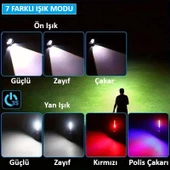 Valkyrie Şarjlı 7 Modlu Ultra Güçlü LED El Feneri Çakarlı Çok Fonksiyonlu Zoom 1500mAh - 3
