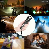 Valkyrie Şarjlı 7 Modlu Ultra Güçlü LED El Feneri Çakarlı Çok Fonksiyonlu Zoom 1500mAh - 10
