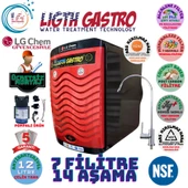 LİGHT GASTRO PLUS KIRMIZI SİYAH POMPALI MONTAJ DAHİL 12 LİTRE 7 FİLTRE 14 AŞAMA SU ARITMA CİHAZI thumbnail 1