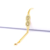 Çelik Bileklik Altın kaplama Kadın Figaro Sonsuzluk Model BLK-1062 thumbnail 1