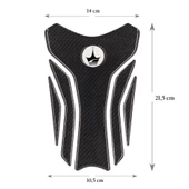 Grippatch Yamaha, BMW, Honda ile Uyumlu Universal 6D Karbon Tank Pad GC07 - 1