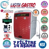 LİGHT GASTRO PLUS KIRMIZI BEYAZ POMPALI MONTAJ DAHİL 12 LİTRE 7 FİLTRE 14 AŞAMA SU ARITMA CİHAZI - 1