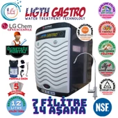 LİGHT GASTRO PLUS BEYAZ SİYAH POMPALI MONTAJ DAHİL 12 LİTRE 7 FİLTRE 14 AŞAMA SU ARITMA CİHAZI thumbnail 1
