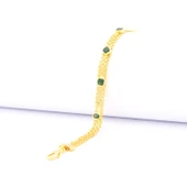 Çelik Bileklik Altın kaplama Kadın Taşlı Model BLK-1060 - 1