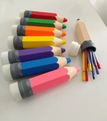 Kalemlik Büyük Renkli Kalem Şeklinde Kalemlik - 2