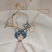 El Yapımı Miyuki Kedi Takı Seti - 1