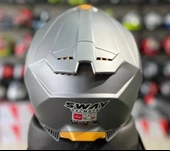 Sway 865 Full Face Double Visor Güneş Gözlüklü Kapalı Motosiklet Kaskı 2XL Beden Mat Gri thumbnail 6