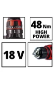 Einhell Te-cd 18/48 Li Şarjlı Darbeli Matkap+ 4.0 Akü+şarj Aleti - 6