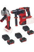 Einhell Te-cı 18 Bl Vidalama Axxio 18/115 Taşlama Herocco 36/28 Kırıcı 3x4.0ah Akülü Kömürsüz Set - 1