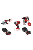 Einhell HeroccoKömürsüzPnömatik KırıcıDelici+AXXIO Kömürsüz Taşlama+ TE-CI 18/1 2X4 Ah akü 2x Dolum Cihazı - 1