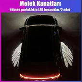 Noiser Universal Oto Araç Ayna Altı Angel Led Otomobil Gündüz Farı Araba Melek Kanat Led Beyaz - 5