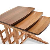 Manila Üçlü Zigon Sehpa | Ceviz | Kayın Sehpa thumbnail 3