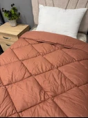 Clasy %100 Pamuk Ranforce Çift kişilik Yorgan Çift Taraflı Osela V3 Kiremit Düz Desenli Kapitoneli - 2