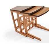 Manila Üçlü Zigon Sehpa | Ceviz | Kayın Sehpa thumbnail 2