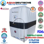 AQUA DEUTSCHE BEYAZ SİYAH 12 LİTRE 7 FİLTRE 14 AŞAMA SU ARITMA CİHAZI thumbnail 1
