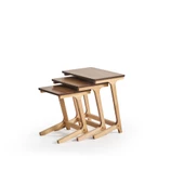 Firm Üçlü Zigon Sehpa | Ceviz | Kayın Sehpa thumbnail 1