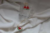 El Yapımı Miyuki Karpuz Takı Set - 1