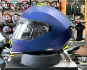 Sway Xbyc 865 Full Face Güneş Gözlüklü Kapalı Motosiklet Kaskı 2XL Beden Mat Mavi thumbnail 5