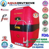 AQUA DEUTSCHE KIRMIZI SİYAH 12 LİTRE 7 FİLTRE 14 AŞAMA SU ARITMA CİHAZI - 1