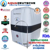 AQUA DEUTSCHE BEYAZ SİYAH MONTAJ DAHİL 12 LİTRE 7 FİLTRE 14 AŞAMA SU ARITMA CİHAZI thumbnail 1