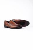 Taba %100 Deri Analin Bağcıksız Classic Ayakkabı 1033245167 - 3