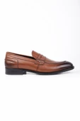 Taba %100 Deri Analin Bağcıksız Classic Ayakkabı 1033245167 - 1