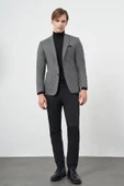 Füme Kazayağı Desen Mono Yaka Çift Yırtmaç 2 Düğme 6 Drop Slim Fit Classic Ceket 1002245106 thumbnail 2