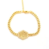 Çelik Bileklik Altın kaplama Kadın Figaro Taşlı Model BLK-1058 thumbnail 2