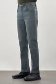 Su Yeşili Düz Gabardin Pamuklu 5 Cep Slim Fit Casual Denim Pantolon 1023245158 - 3