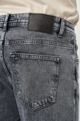 Siyah Düz Cord Pamuklu 5 Cep Oversize Casual Denim Pantolon 1023245156 - 5