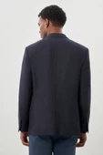 Koyu Lacivert Düz Gabardin Mono Yaka 2 Düğme Esnek 6 Drop Comfort Fit Casual Ceket 1002245165_200 thumbnail 5