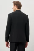 Siyah Gabardin Mono Yaka Tam Astar Esnek 6 Drop Slim Fit Casual Ceket 1002245162 - 5