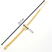 Çelik Bileklik Altın kaplama Kadın Figaro Taşlı Model BLK-1058 thumbnail 3