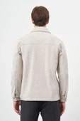Bej Örme Polo Yaka Jakarlı Desen Yırtmaçsız Astarsız Slim Fit Classic Mont 1007245160 thumbnail 5