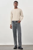 Siyah Düz Cord Pamuklu 5 Cep Oversize Casual Denim Pantolon 1023245156 - 2